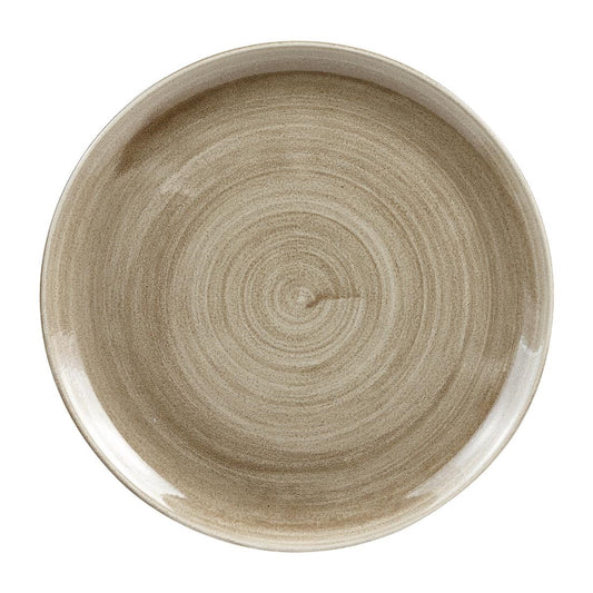 HC785 Churchill Stonecast Patina Antique Taupe Coupe Evolve Coupe Bord 32.4cm (6 stuks)