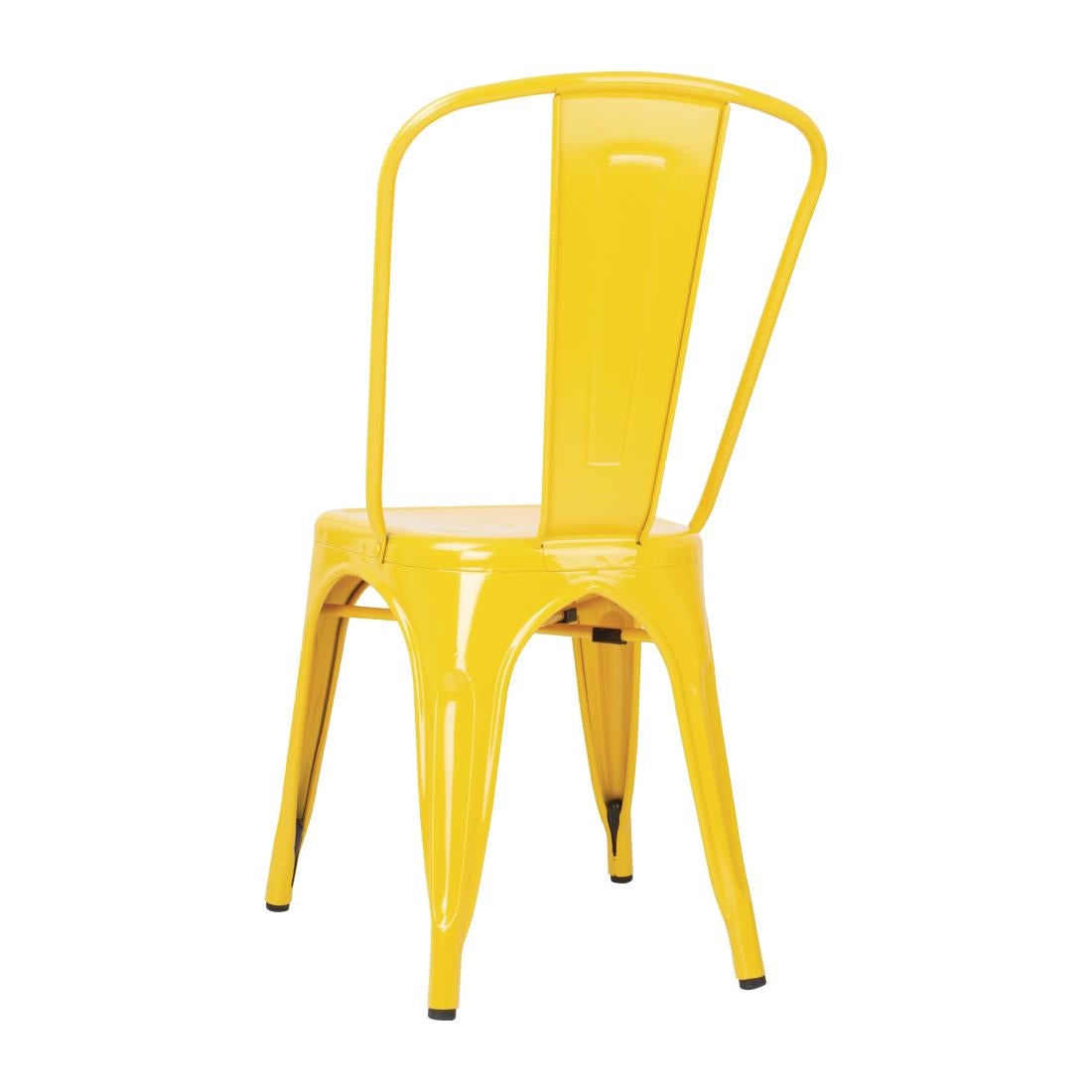 DK292 Bolero Bistro Stalen Bijzetstoelen Geel (4 Stuks)