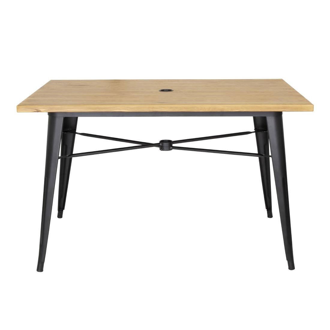 FT954 Bolero aluminium outdoor tafel 120x76x76cm licht houtdessin