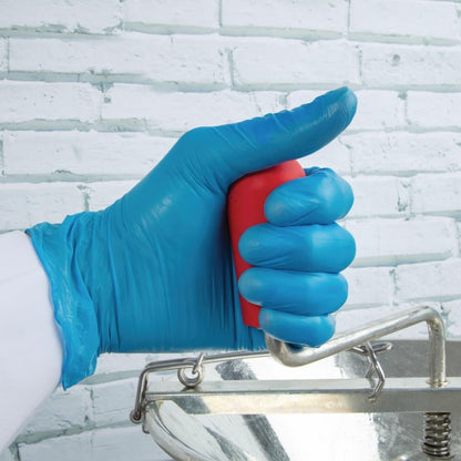 CF403-L Hygiplas vinyl handschoenen blauw poedervrij L (100 stuks)