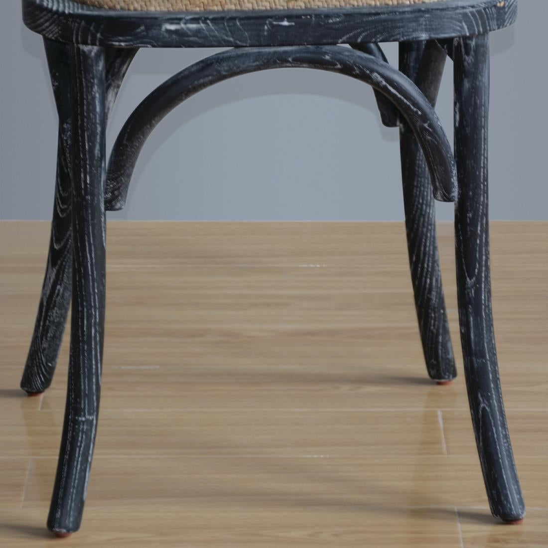 GG654 Bolero houten stoel met gekruiste rugleuning black wash (2 stuks)