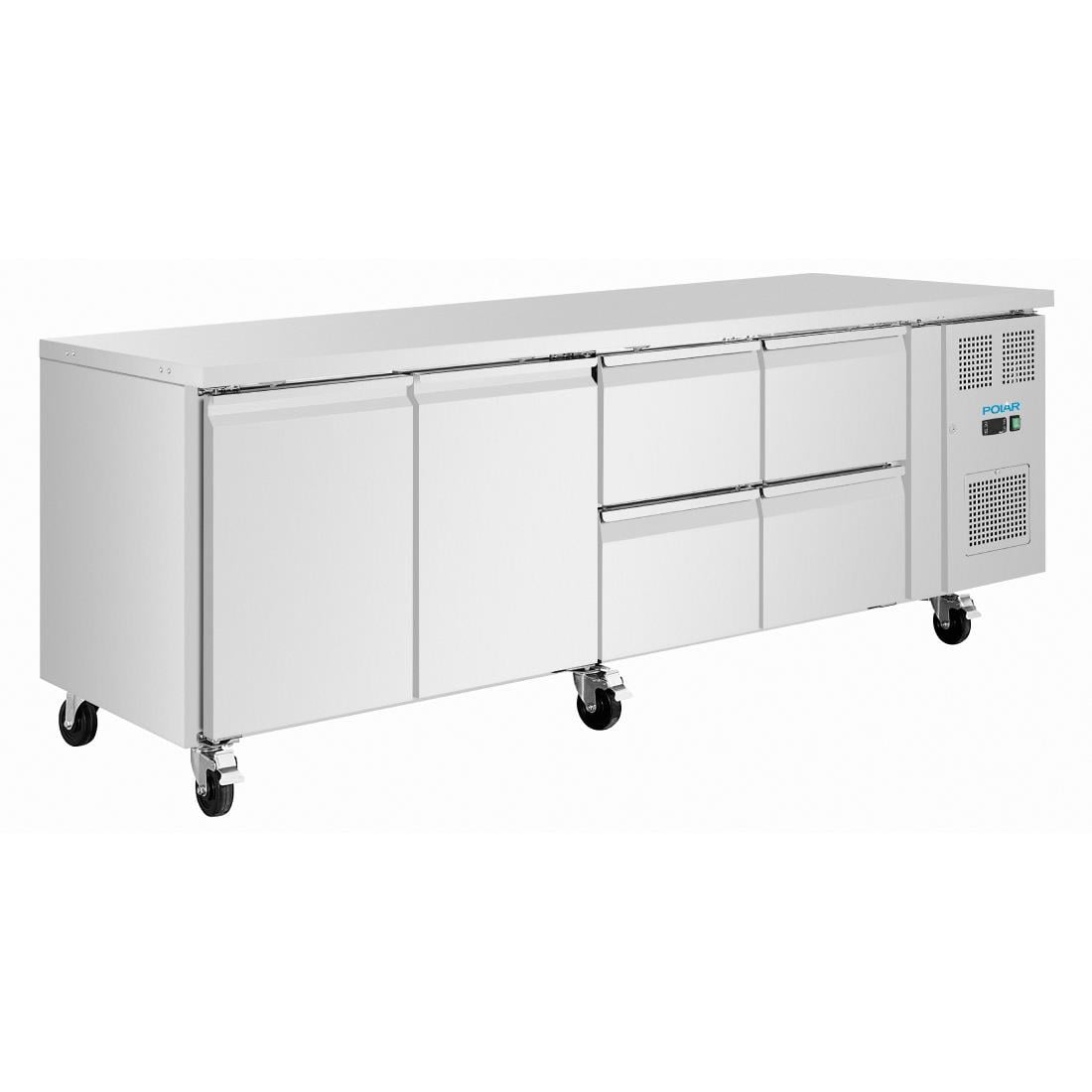 UA104 Polar U-Series koelwerkbank 4 lades & 2 deuren