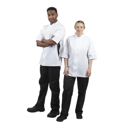 A928-M Whites Nevada koksbuis wit met zwart contrast M