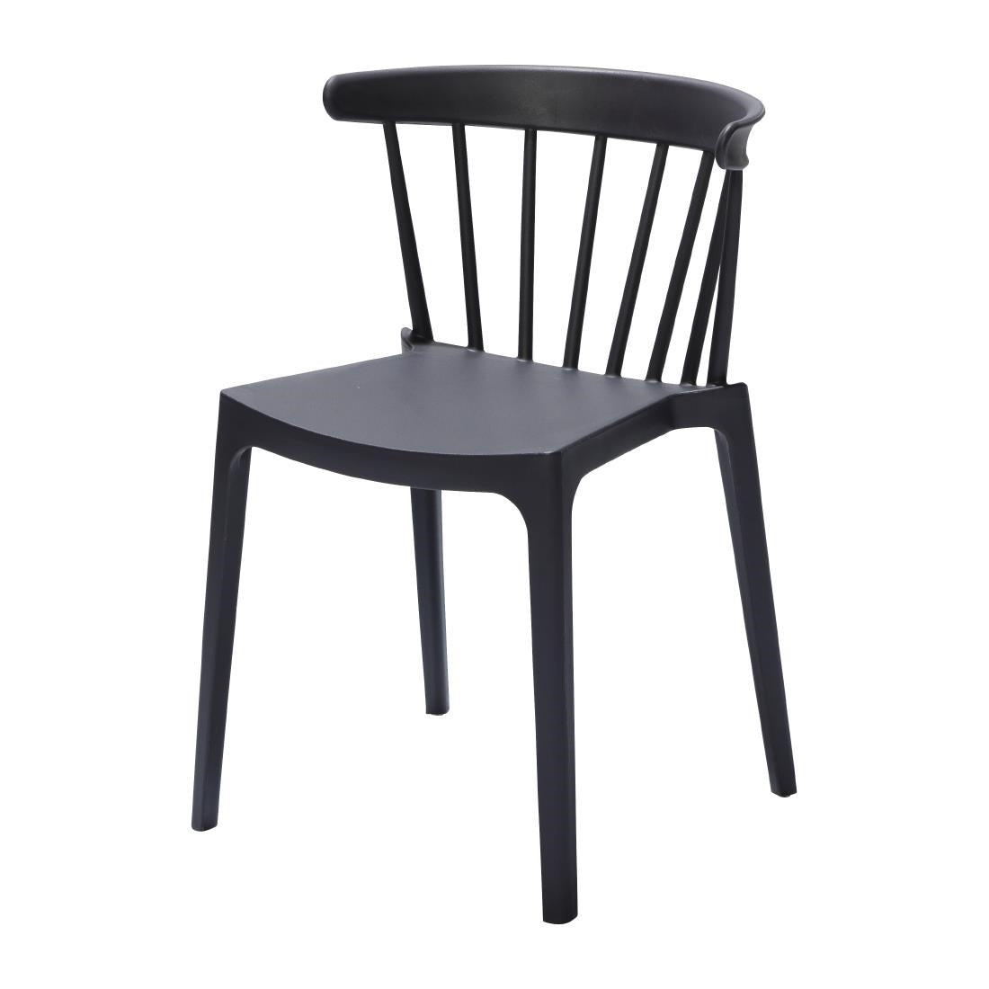 FT972 Windson polypropyleen stoelen antraciet (4 stuks)