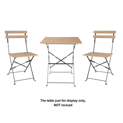 FU539 Bolero Perth Pavement Style Klapstoelen Met Houteffect (2 stuks)