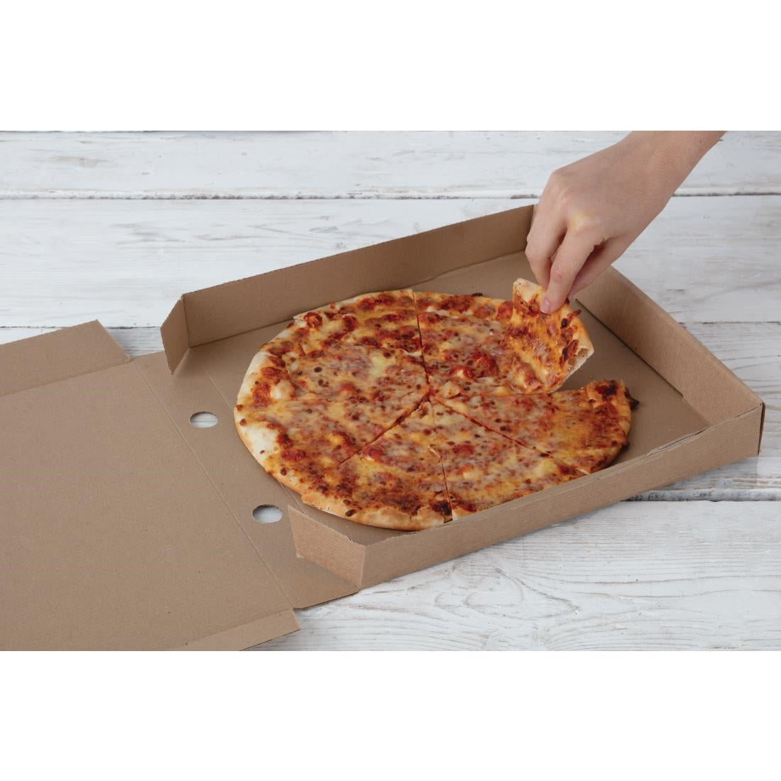 DC724 Fiesta Compostable composteerbare kartonnen pizzadoos 30cm (100 stuks)