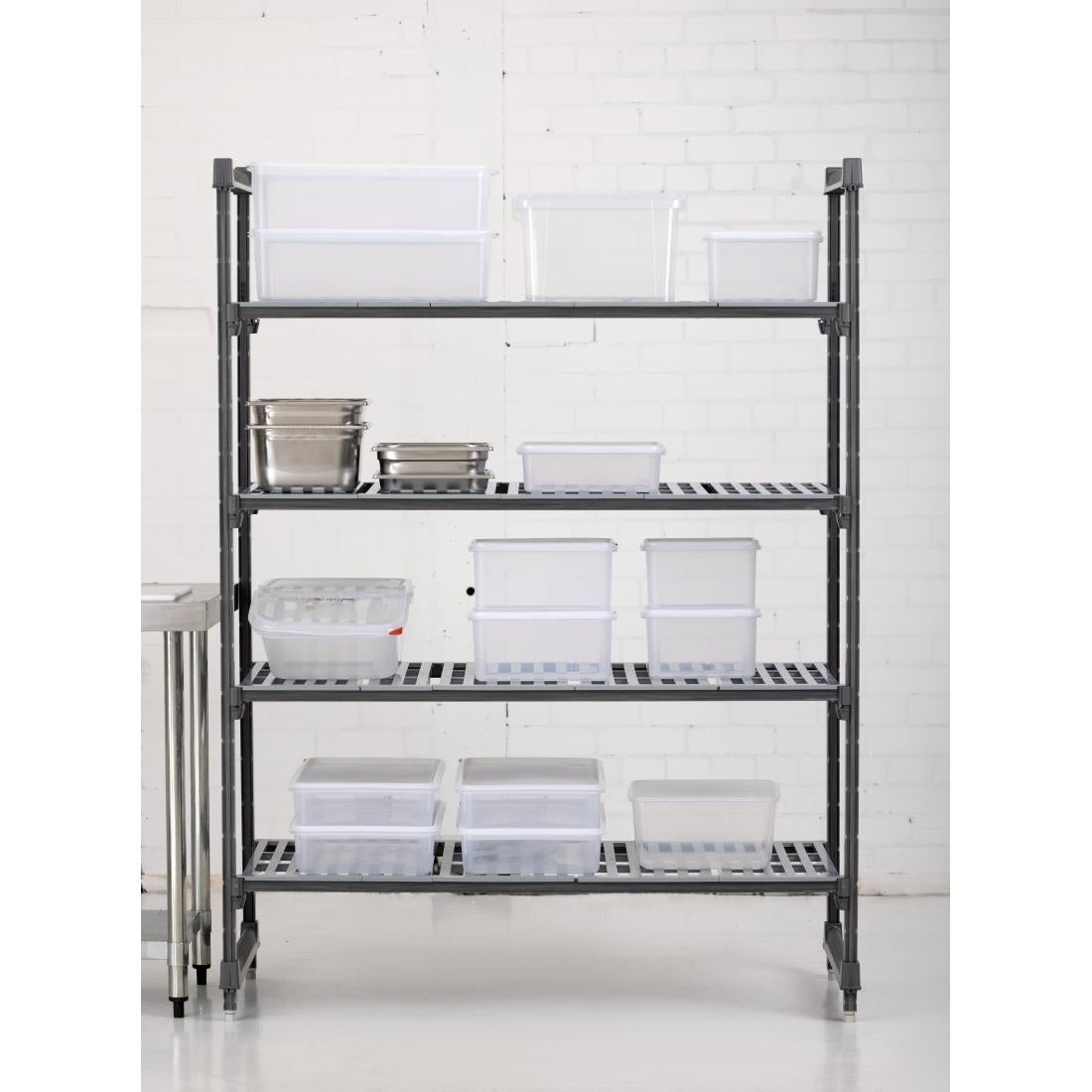 DM775 Cambro stelling 183cm hoog 4 schappen - 61cm diep - 137,5cm breed