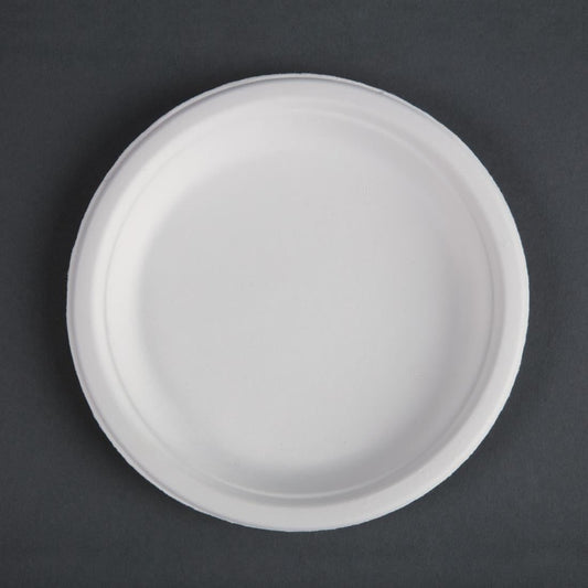CW905 Fiesta Compostable composteerbare bagasse borden 17,9cm (50 stuks)