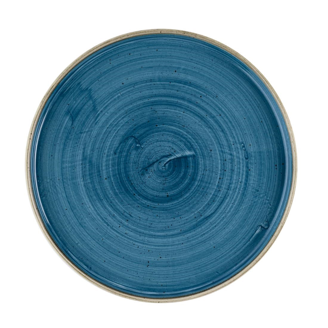 HR386 Churchill Stonecast Java Blue Bord Met Opstaande Rand 25.9cm (6 stuks)