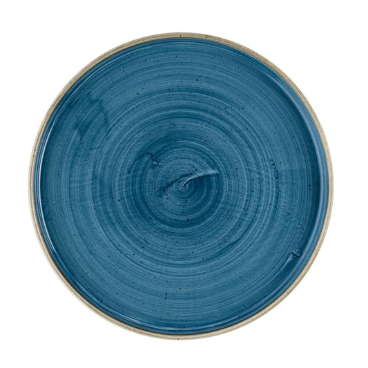 HR386 Churchill Stonecast Java Blue Bord Met Opstaande Rand 25.9cm (6 stuks)