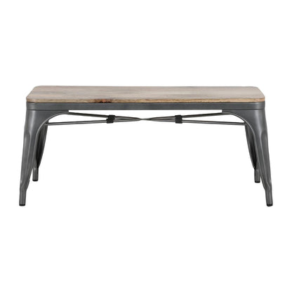 HZ815 Bolero Bistro Bank Met Mangohout En Donkergrijze Poten 1000mm (2 stuks)