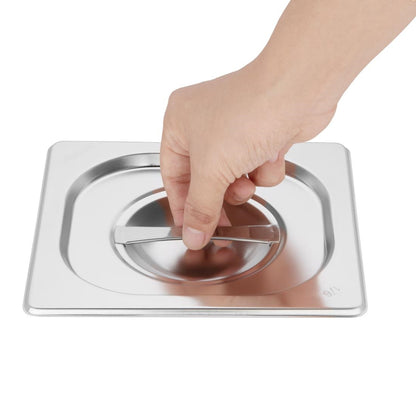 SA246 Vogue RVS Gastronorm Bakken Set 1/3 en 4 x 1/6 Met Deksels