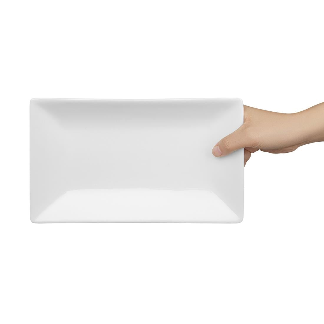 CC894 Olympia Whiteware rechthoekige serveerschalen 25x15cm (4 stuks)