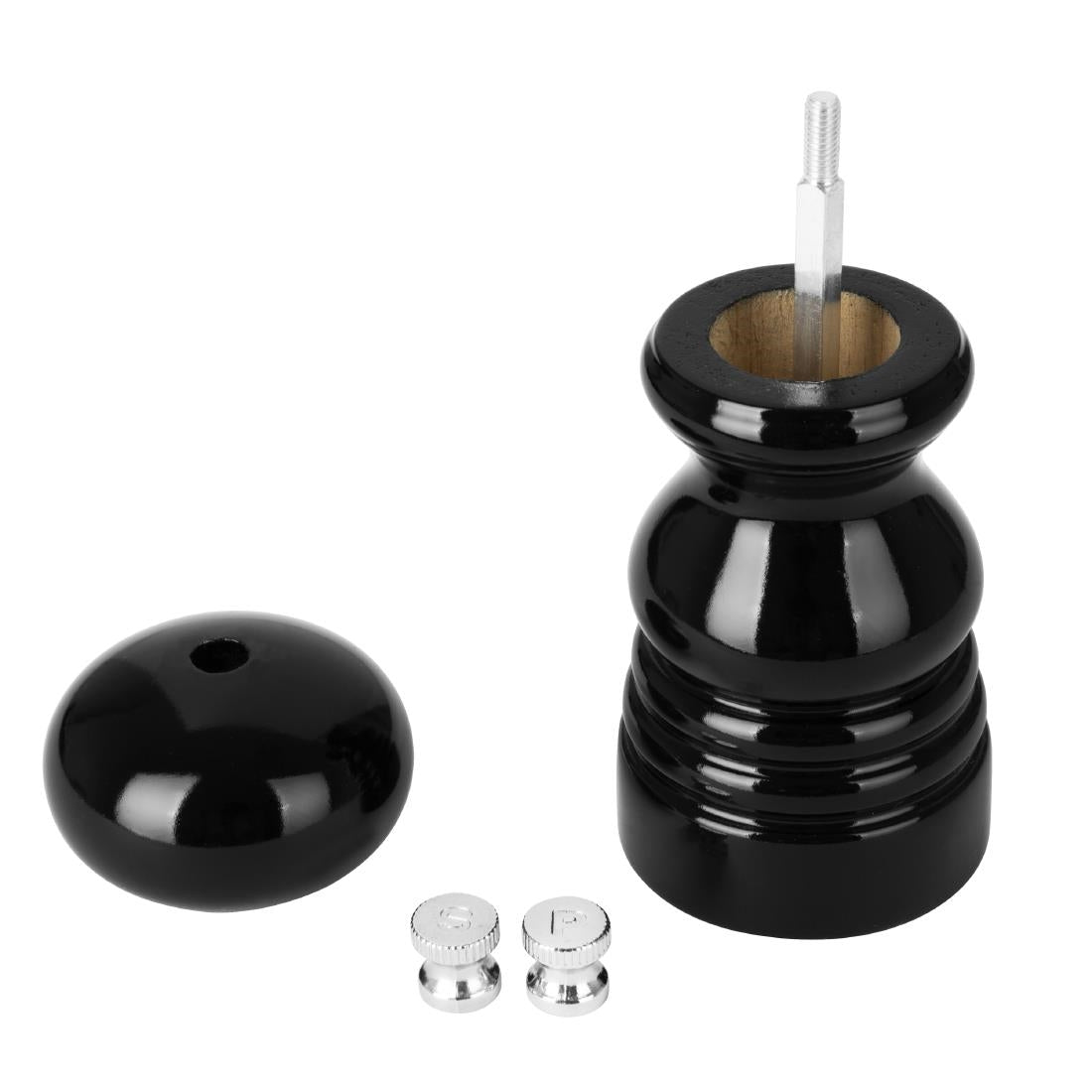DN651 Olympia Zout- Of Pepermolen Zwart Hevea Hout 125mm