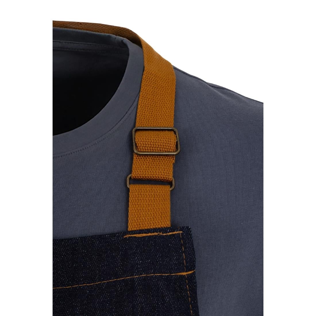 B980 Southside halterschort blauw denim