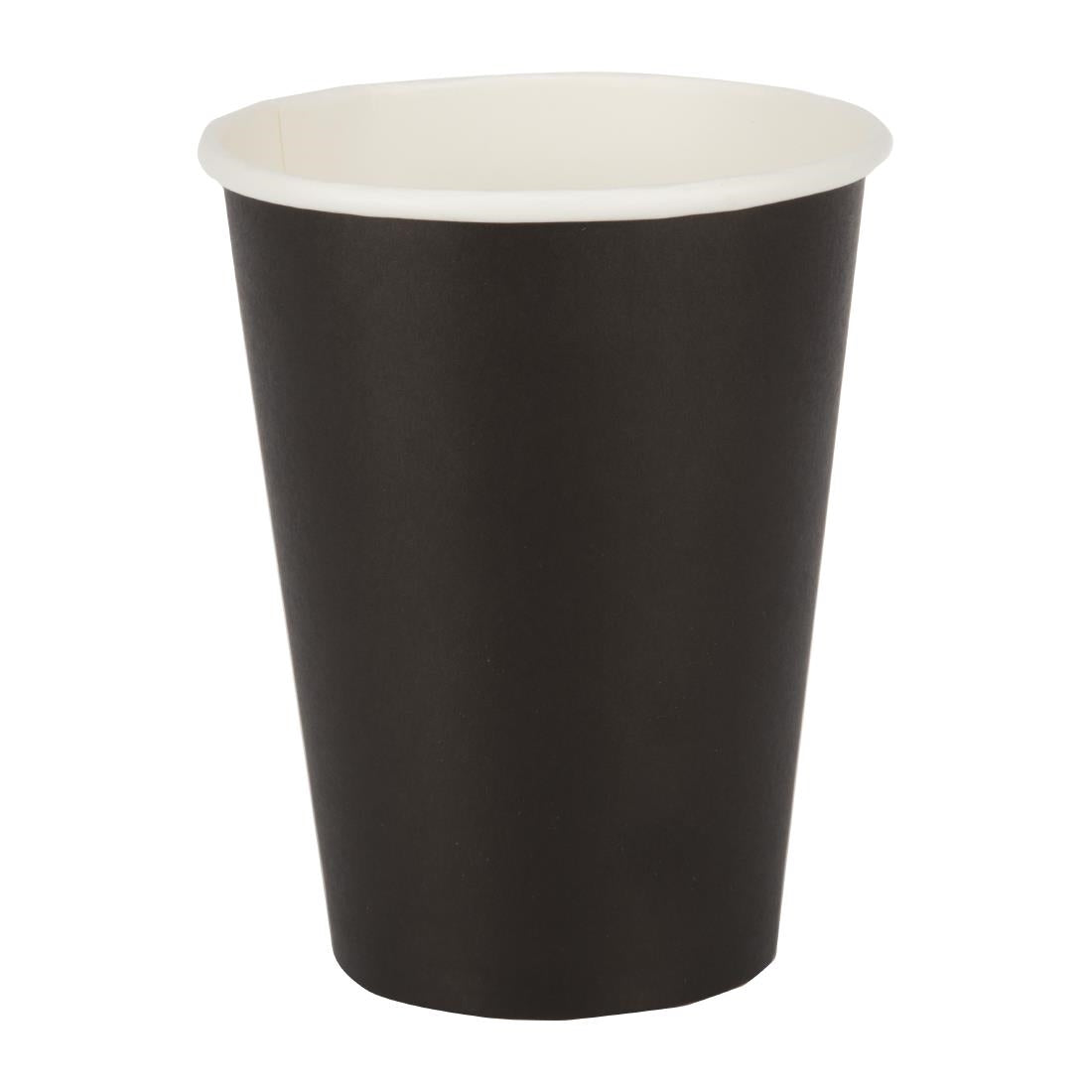 GF043 Fiesta Recyclable koffiebekers enkelwandig zwart 34cl (50 stuks)