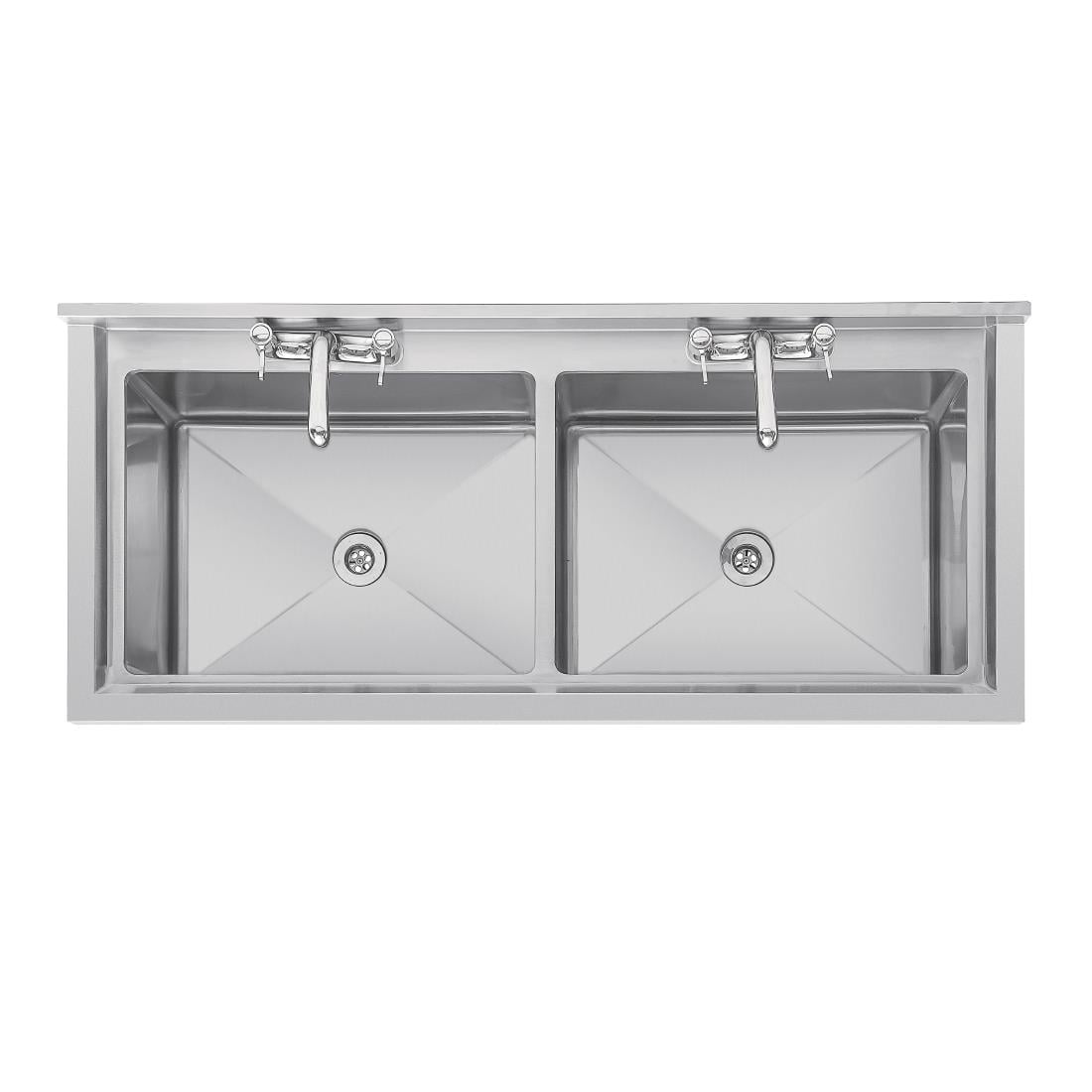 CF406 Vogue diepe dubbele RVS spoelbak