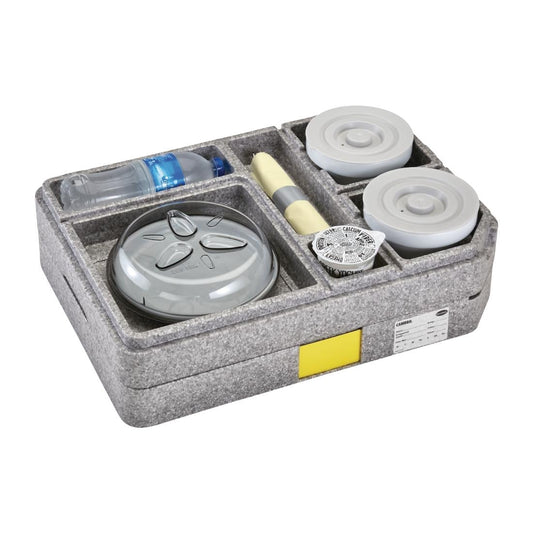 CW811 Cambro Tablotherm GoBox maaltijdbezorgingssysteem met servies