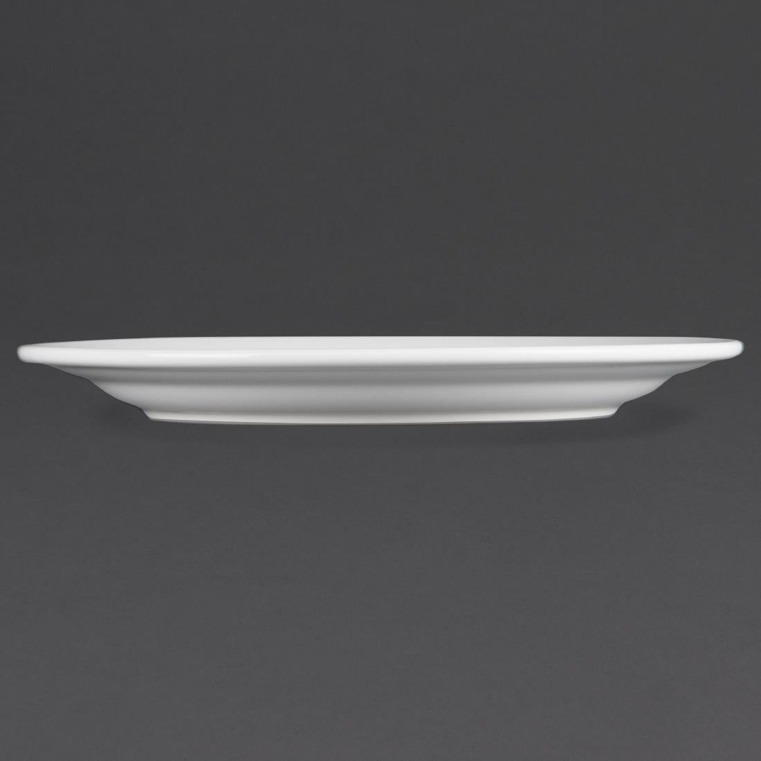 CB481 Olympia Whiteware Borden Met Brede Rand 25cm (12 Stuks)