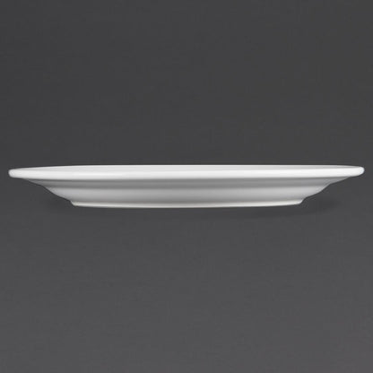 CB481 Olympia Whiteware Borden Met Brede Rand 25cm (12 Stuks)