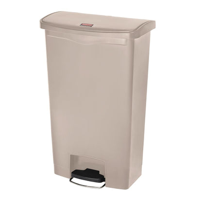 GL033 Rubbermaid Slim Jim Front Step pedaalemmer 68Ltr beige