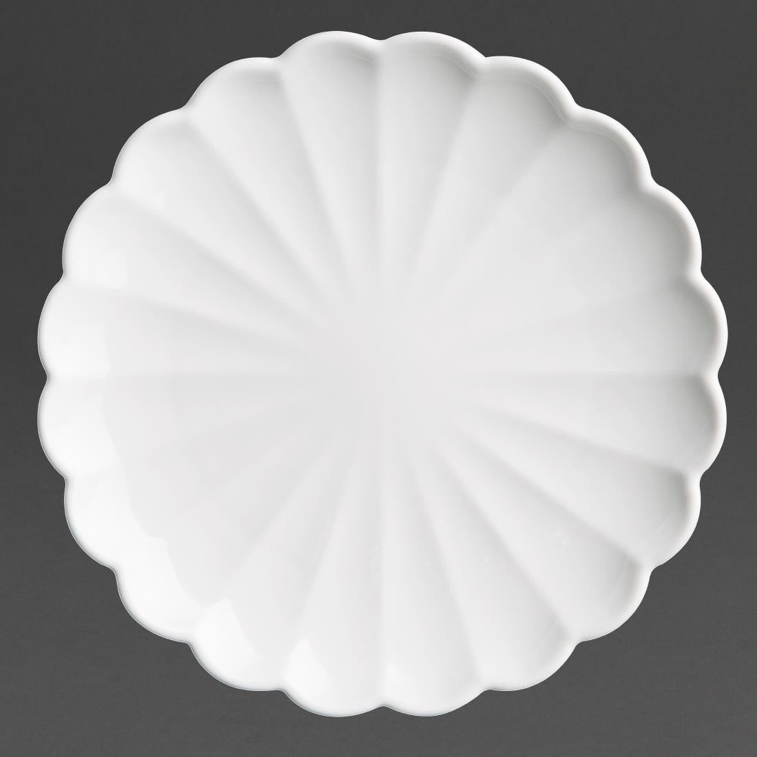JB393 Olympia Bloom Geschulpte Borden Wit 175mm (6 stuks)