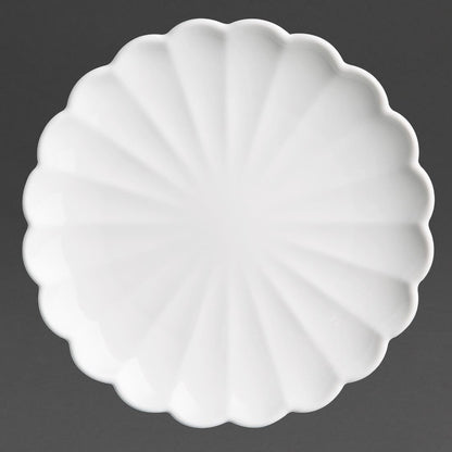 JB393 Olympia Bloom Geschulpte Borden Wit 175mm (6 stuks)