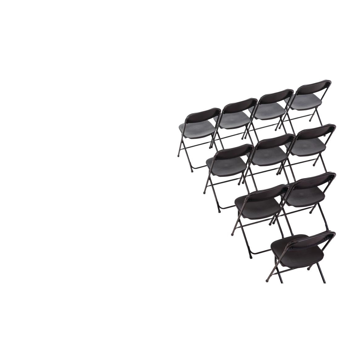 GD386 Bolero opklapbare stoelen zwart (10 stuks)
