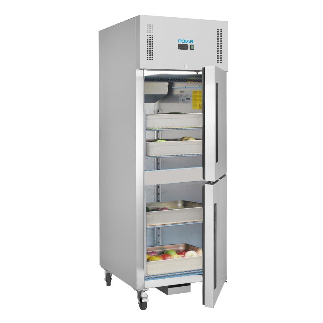 CW193 Polar G-serie staande koelkast met dubbele deuren 600ltr