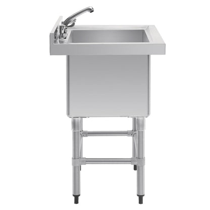 CE141 Vogue diepe RVS spoelbak 77x60cm