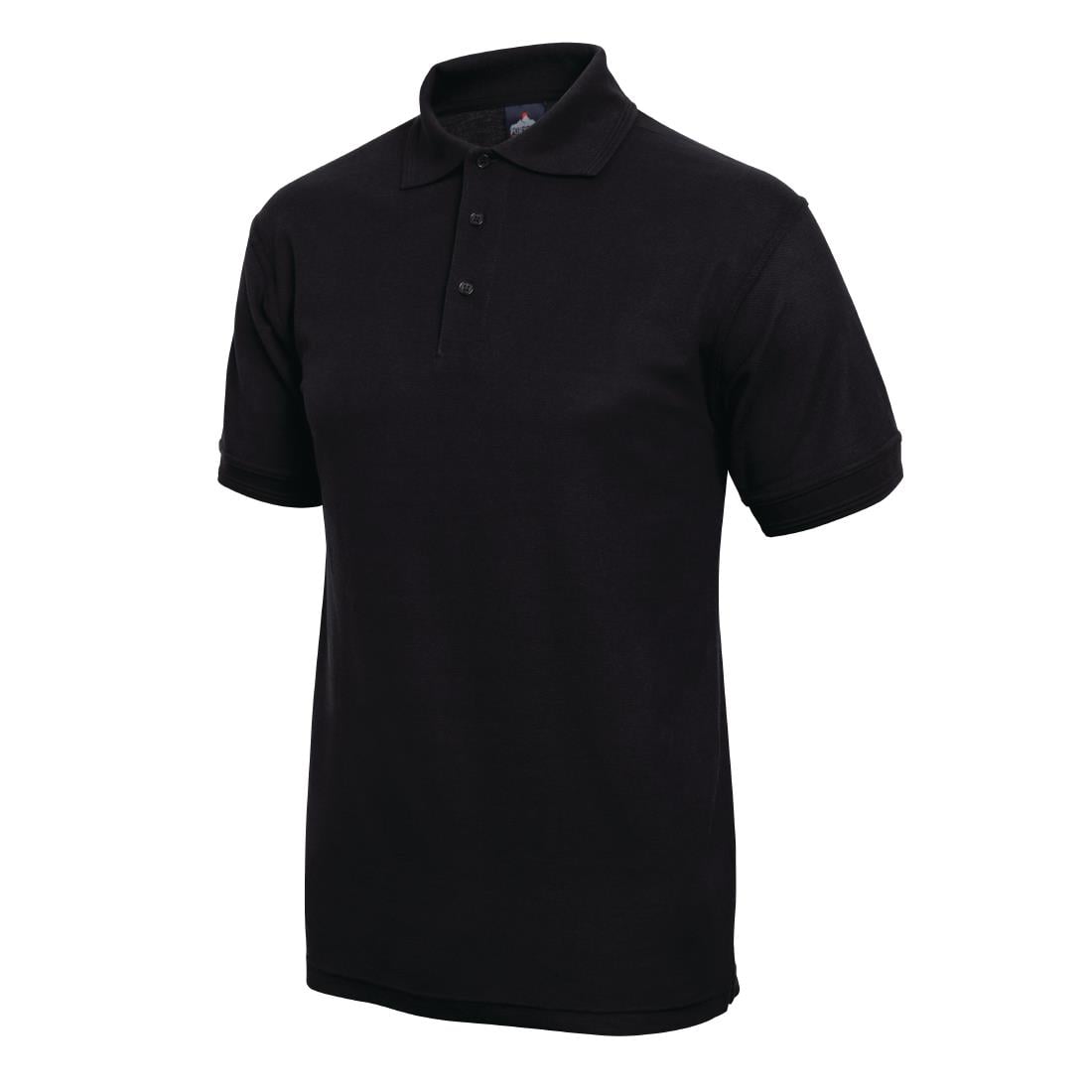 A735-L Unisex poloshirt zwart L