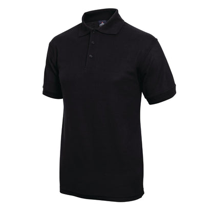 A735-L Unisex poloshirt zwart L