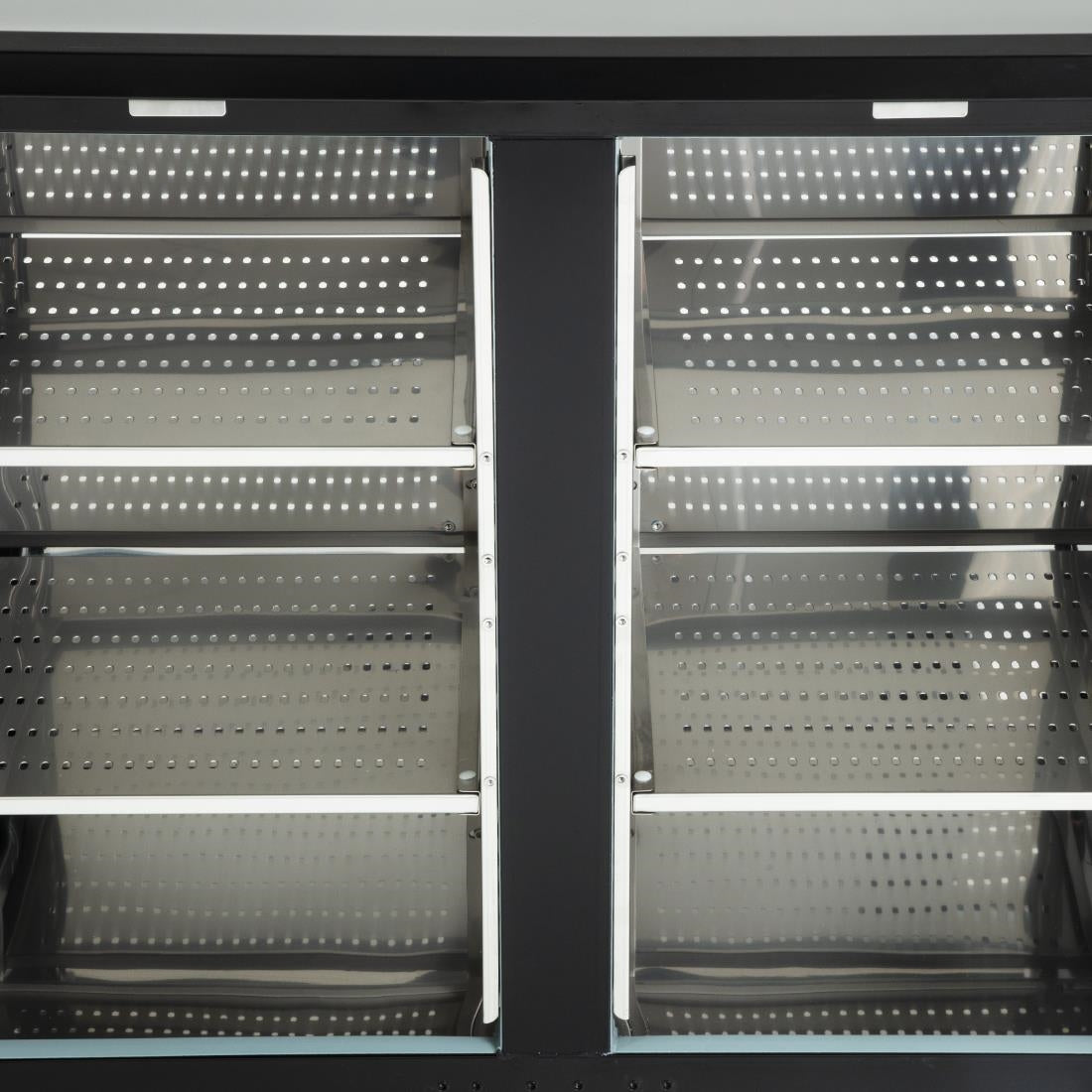 GL456 Polar U-serie dubbele deur back bar toonbank koelkast met laden