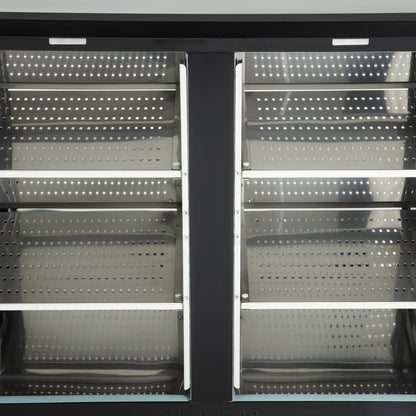 GL456 Polar U-serie dubbele deur back bar toonbank koelkast met laden