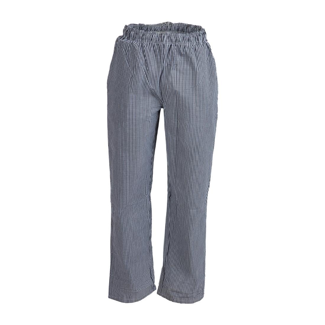 DL712-XS Whites Vegas unisex koksbroek zwart-wit geruit XS