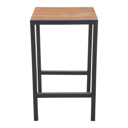 DS155 Bolero vierkante bartafel gepoedercoat staal en acaciahout 600mm