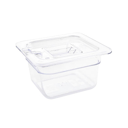U240 Vogue polycarbonaat 1/6 gastronorm container 100mm transparant