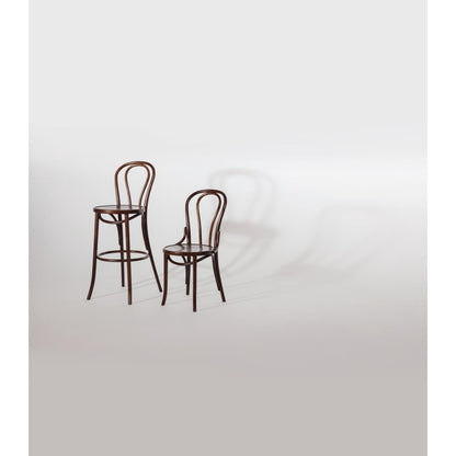 CW012 Fameg Bentwood barkruk beukenhout met walnoot finish