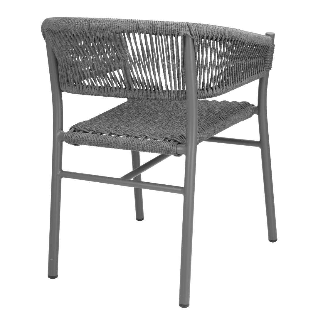 FU533 Bolero Florence Grijze Mix Touw Twist Rieten Stoelen (2 stuks)