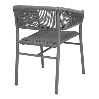 FU533 Bolero Florence Grijze Mix Touw Twist Rieten Stoelen (2 stuks)
