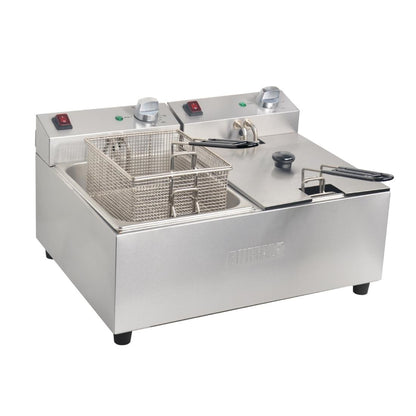 FC257 Buffalo dubbele tank dubbele mand 2x5ltr countertop friteuse 2x2.8kw
