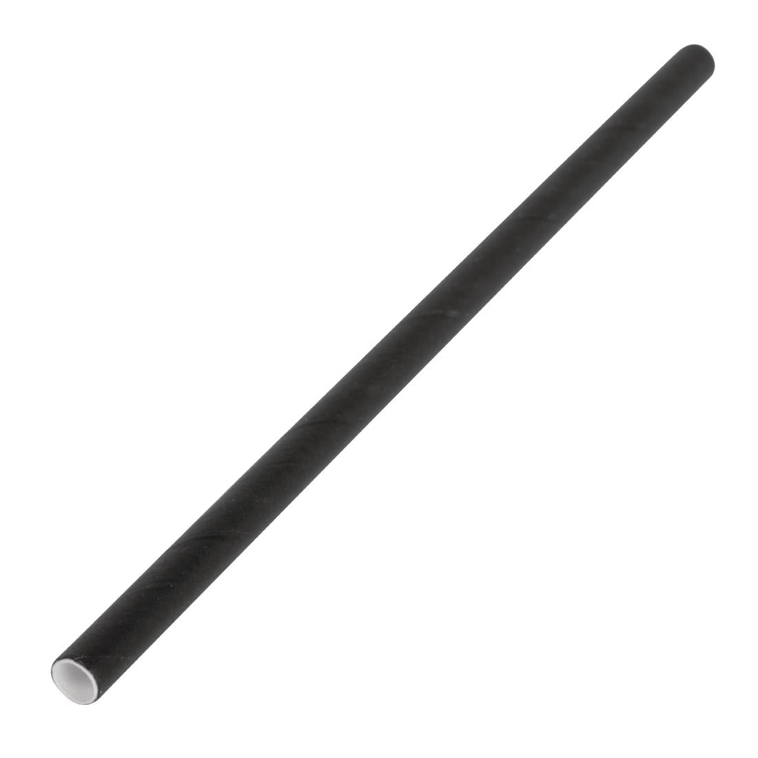 CY080 Fiesta Compostable composteerbare papieren cocktailrietjes zwart (250 stuks)