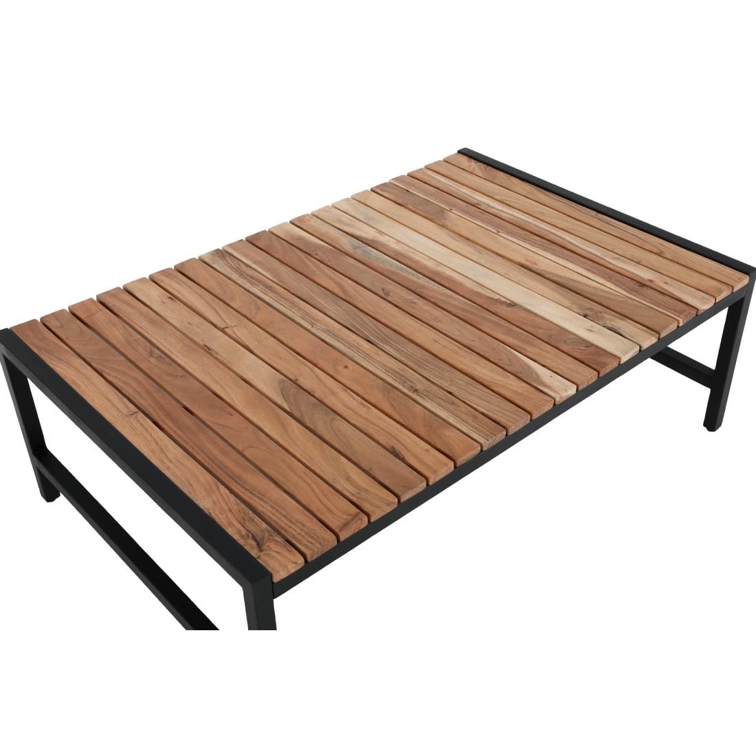 DK903 Bolero Lage Salontafel Van Staal En Acacia, 1200x800mm