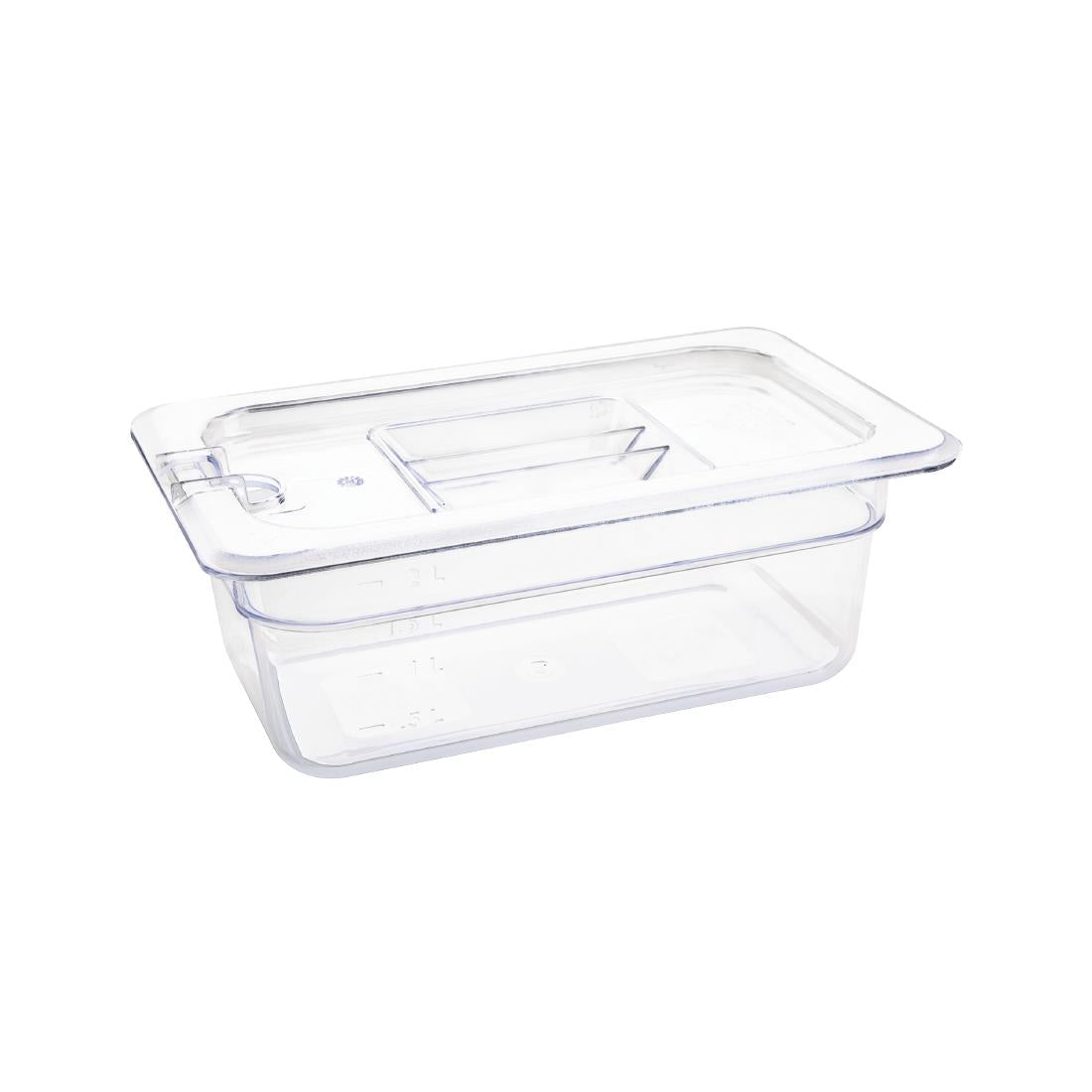 U237 Vogue polycarbonaat bak transparant GN 1/4 100mm