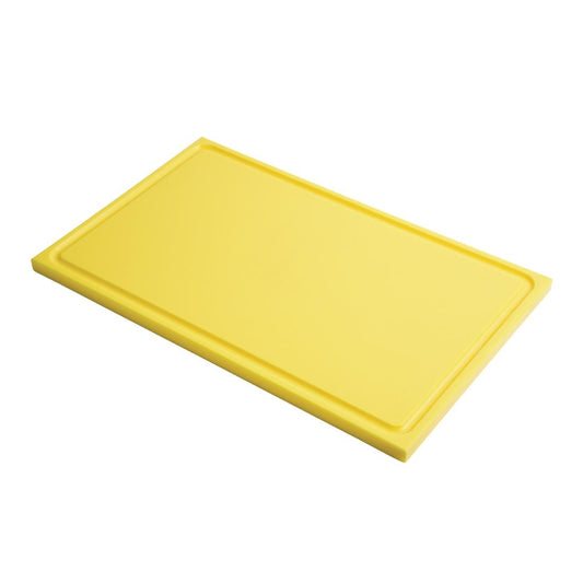 GN321 Gastro M GN1/2 HDPE snijplank met sapgeul geel