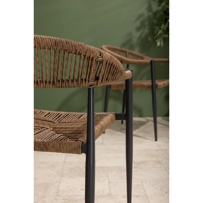 HZ591 Bolero Eden PE gevlochten rattan outdoor armstoelen naturel (4 stuks)