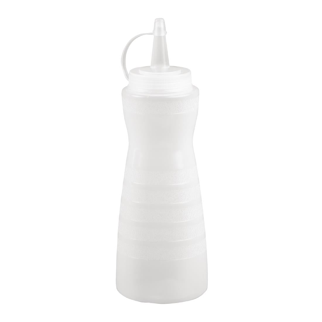 GF250 Vogue knijpfles met dop 34cl transparant