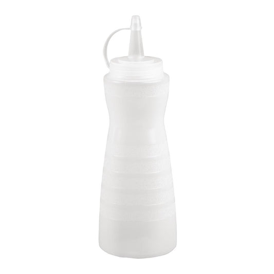 GF250 Vogue knijpfles met dop 34cl transparant