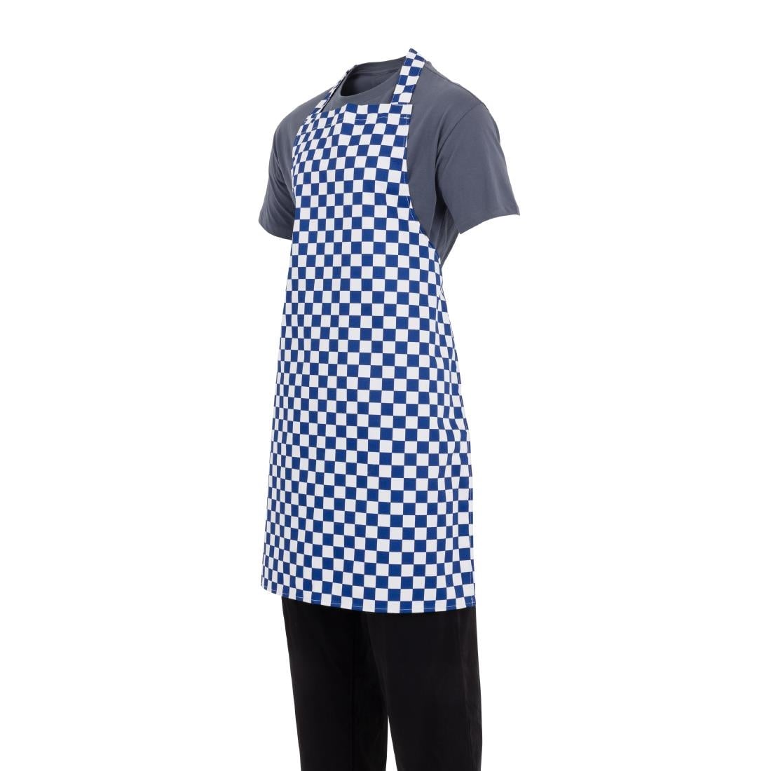 A554 Whites halterschort blauw-wit geblokt