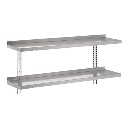 HZ754 Gastro-M complete wandrekset 2 niveaus 120x40cm - volledige montageset (excl. schroeven)